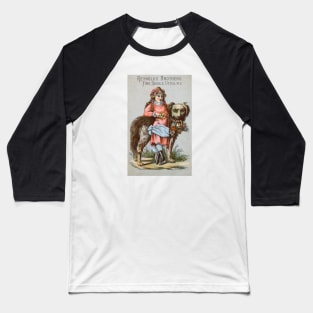 1885 Young Girl and her Giant Dog Baseball T-Shirt